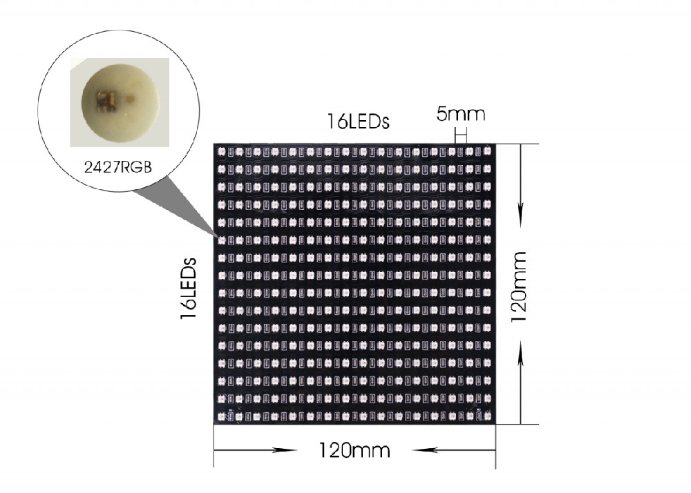XT1511-2427RGB LED Matrix Panel 8**/8*32/16*16 pixel